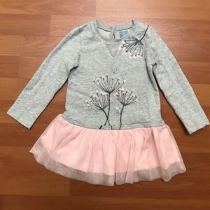 Gap Little Girl Sweater Pink and Gray Dress Size 2